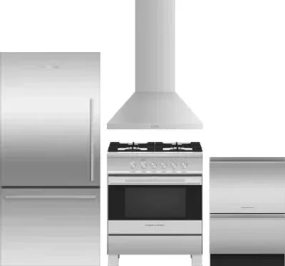 4 Piece Package Includes Refrigerator, Range, Hood And Dishwasher